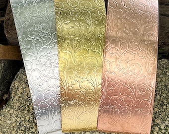 Textured Sheet (Vines) 2" x 6" (XSP35XX) **Choose Metal**