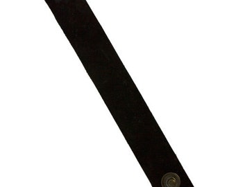 Leather Cuff Black 1" Wide with 2 Snaps (LE2010)