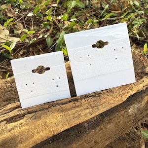 Hanging Earring Cards Plain White (DERX10) **Choose Size**