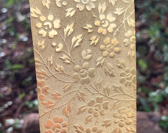 Pattern Brass Sheet "Floral" 2-1/2" wide 24ga (Choose length) (BSP244)