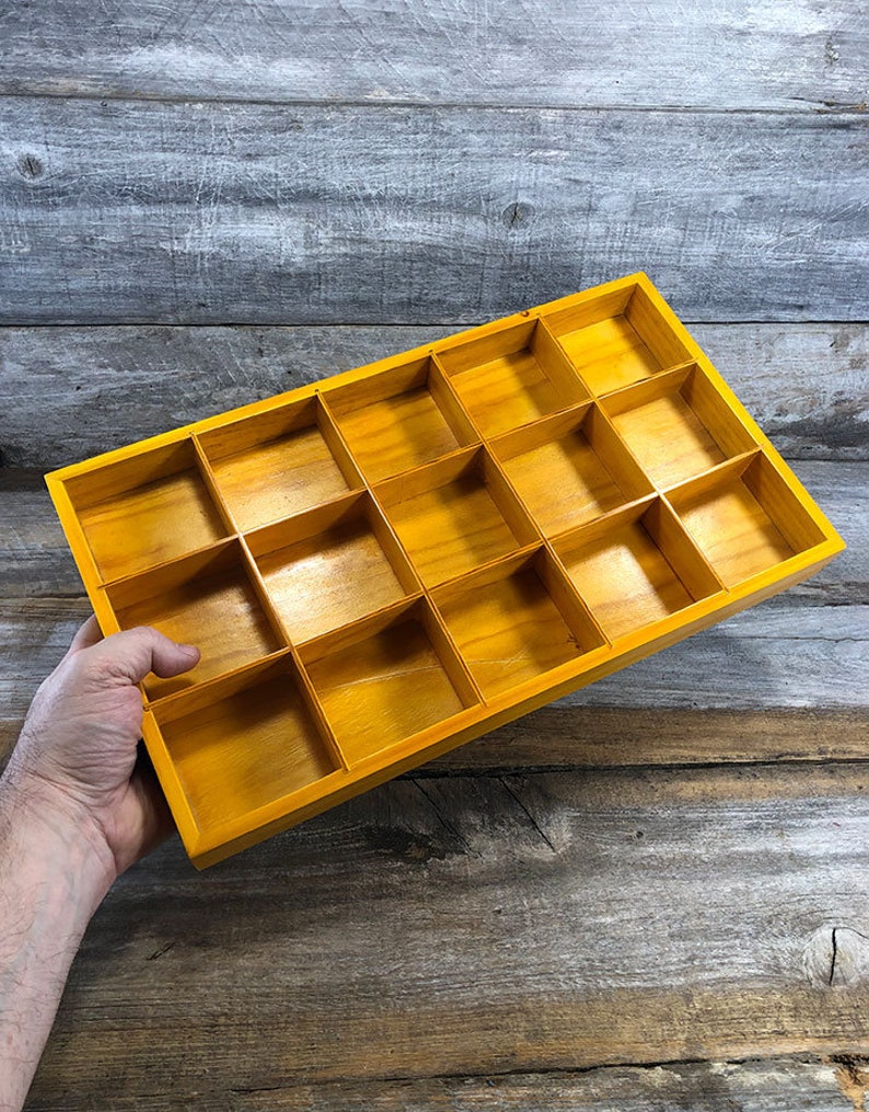 Wood Tray With 15 Compartments DTR2015 Etsy