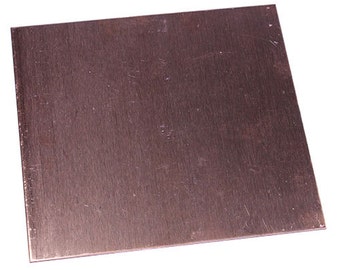 Copper Sheet 18ga 6" x 6" 1.02mm Thick  (CS18-6)