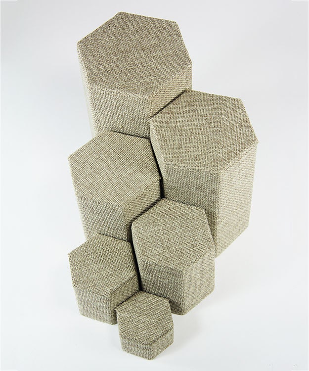 Burlap Stackable Riser Set of 6 From 1-1/4 to - Etsy