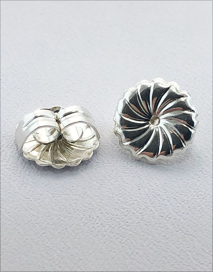 Earring Backs Extra Heavy Sterling Silver (Pair)