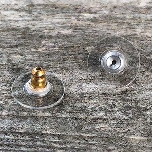 Comfort Clutch Earring Backs Yellow Base Metal (Pkg of 100) (909C-82)