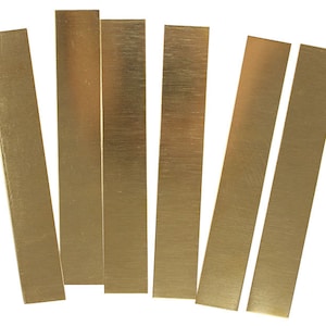Red Brass Sheet 18ga 1&quot; x 6&quot; 1.02mm Thick (Pkg of 6)  (BS18-1)