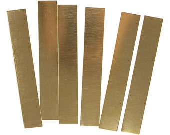 Red Brass Sheet 18ga 1" x 6" 1.02mm Thick (Pkg of 6)  (BS18-1)