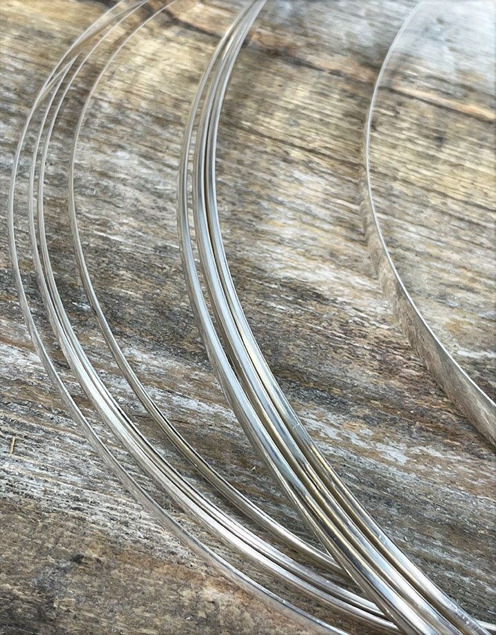 Low Dome Sterling Silver Wire (SLDW0X) (Sold by the Foot) **Choose Size**