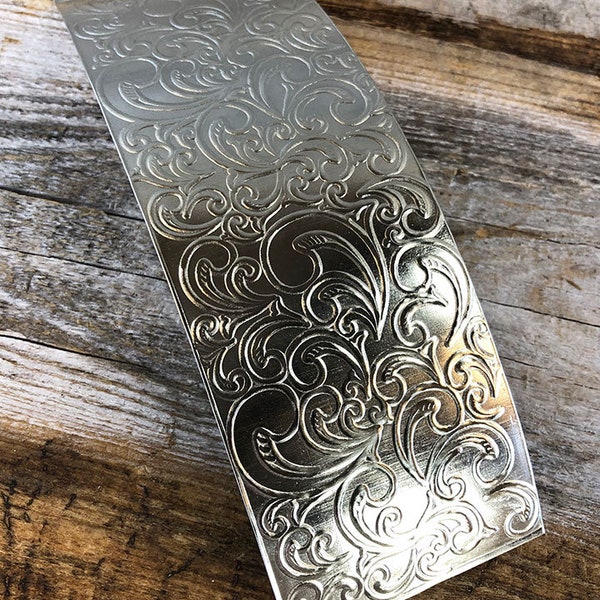 Patterned Nickel Silver Sheet ''Nouveau'' 2'' x 6'' (NSP34XX)