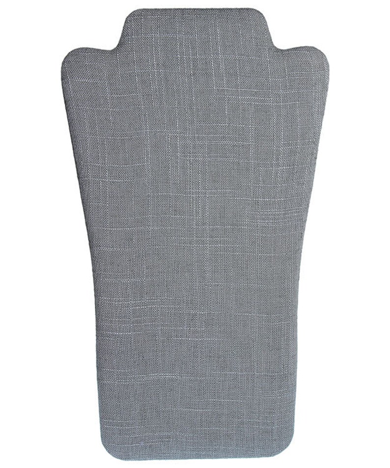 Grey Linen Flat Bust Display 7-78 x 12-58H Pack of 6 DCH7709