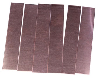 Copper Strip 24ga 1" x 6" 0.5mm Thick (Pkg of 6)  (CS24-1)