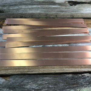 Copper Strip, .016 / .032 Thick, 12 Long
