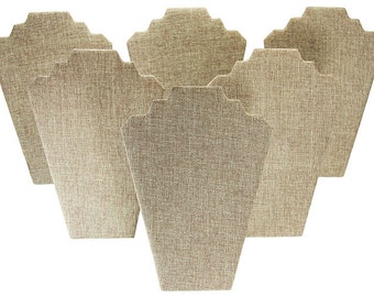 Burlap Necklace Easel 8-1/4" wide x 12" high (Pack of 6)  (DCH3601)