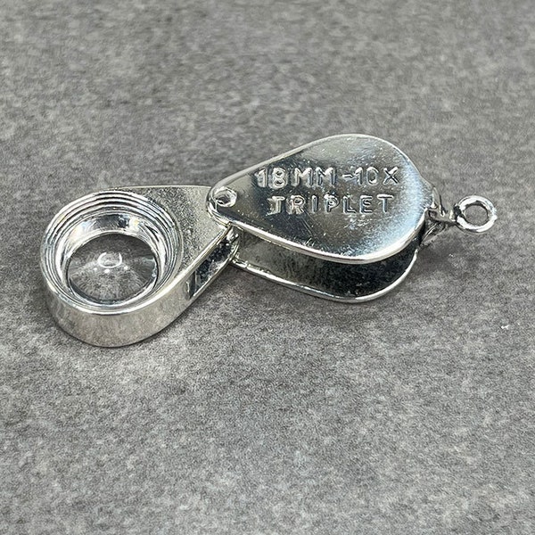 Eye Loupe Charm (moveable) Sterling Silver (CM0012)