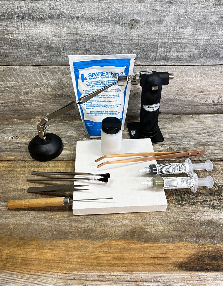 Basic Soldering Starter Kit w/ 16 Oz Pickle Pot Tweezers Micro