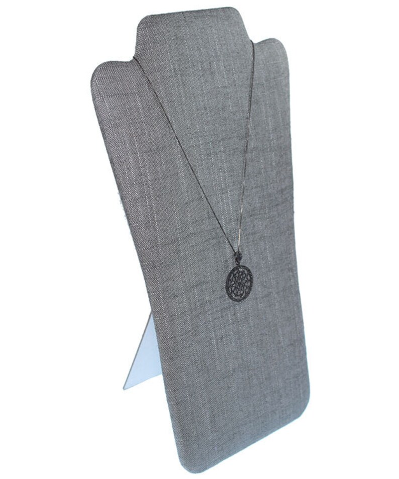 Grey Linen Flat Bust Display 7-78 x 12-58H Pack of 6 DCH7709