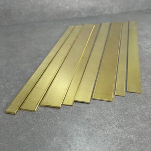 Brass Flat Strips 12&quot; Long (BFWXX) **Choose Size**