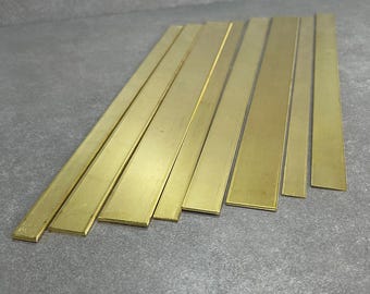 Brass Flat Strips 12" Long (BFWXX) **Choose Size**