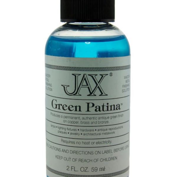 Jax Green Patina for Copper, Brass & Bronze 2oz Bottle  (PM9000)