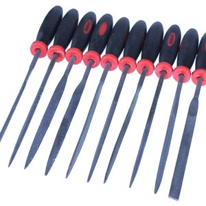 Economy Needle File Set with Handles Medium Cut - 6&quot; (12pcs)  (FI7400)