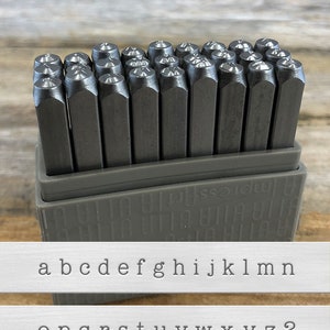 69-244-94 ImpressArt 3mm Basic Lowercase Typewriter Metal Letter Stamp Set,  27 pieces - Rings & Things
