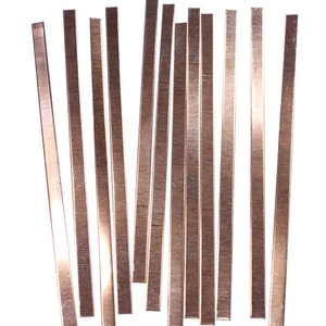 Copper Bracelet Blanks 28ga 6&quot; x 1/4&quot; (Pkg of 12) (CS28-6x1/4)