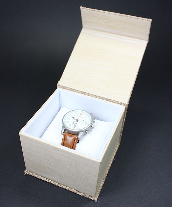 Buy Burlap Deluxe Magnetic Watch Box EACH DBX3052 Online in India Etsy