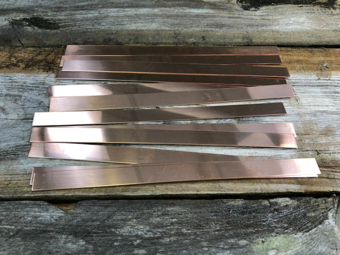 Copper Thin Metal Strips EXACTLY 9x1/2 Laser Cut 16oz Raw Copper Blank 