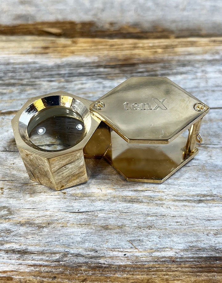 18 MM - 10X Chrome/Black Doublet Eye Loupe Jewelry Making Gold Diamond  Gemstone Magnifying Inspection Tool