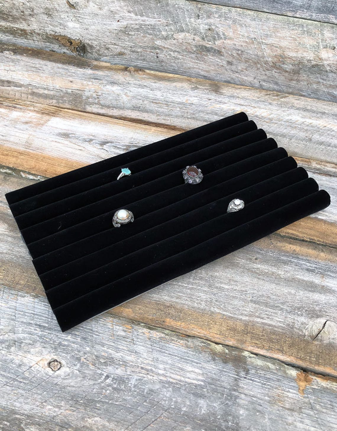 Black Value Velvet Ring Tray Insert Continuous Slot 141/8 X Etsy