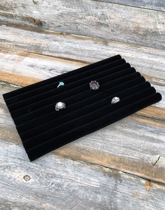 VELVET RING TRAY BLACK VELVET RING TRAY BLACK
