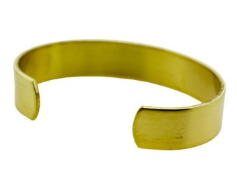 Brass Bracelet Cuff Flat 1/2" Wide  (MSBR1002)