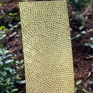 Pattern Brass Sheet &quot;Hammered #4&quot; 2-1/2&quot; wide 24ga (Choose length) (BSP204)