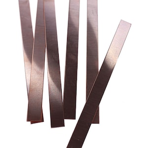 Copper Bracelet Blank 18ga 6&quot; x 1/2&quot; (Pkg of 6) (CS18-6x1/2)