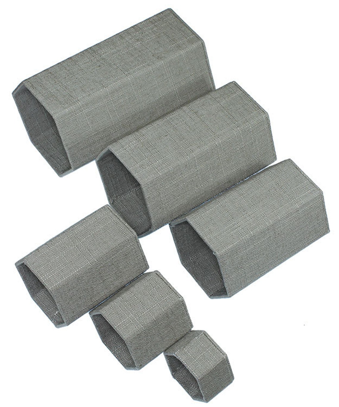 Grey Linen Stackable Riser Set of 6 From 1-1/4 to - Etsy
