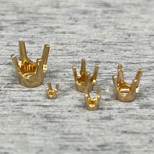4 Prong Round Low Base Head 14K Yellow Gold (120-XX) **Choose Size**