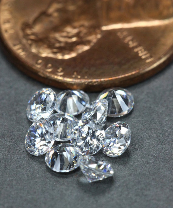 Cubic Zirconia Round 3.5mm (pkg of 10) (CZRD3.5) - Etsy