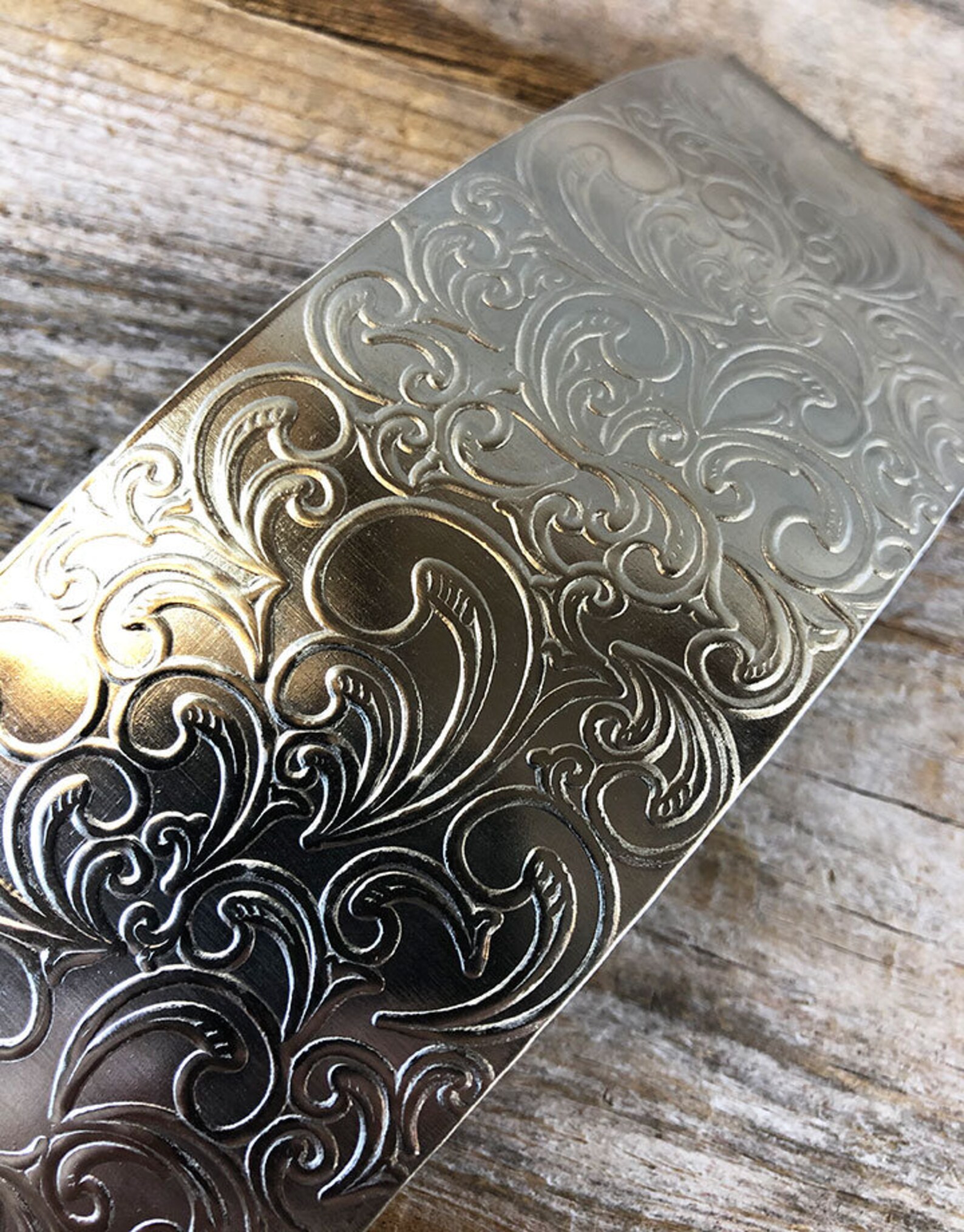 Patterned Nickel Silver Sheet ''nouveau'' Etsy