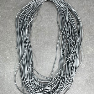 16 Black Silicone Rubber Snap Necklace Cord