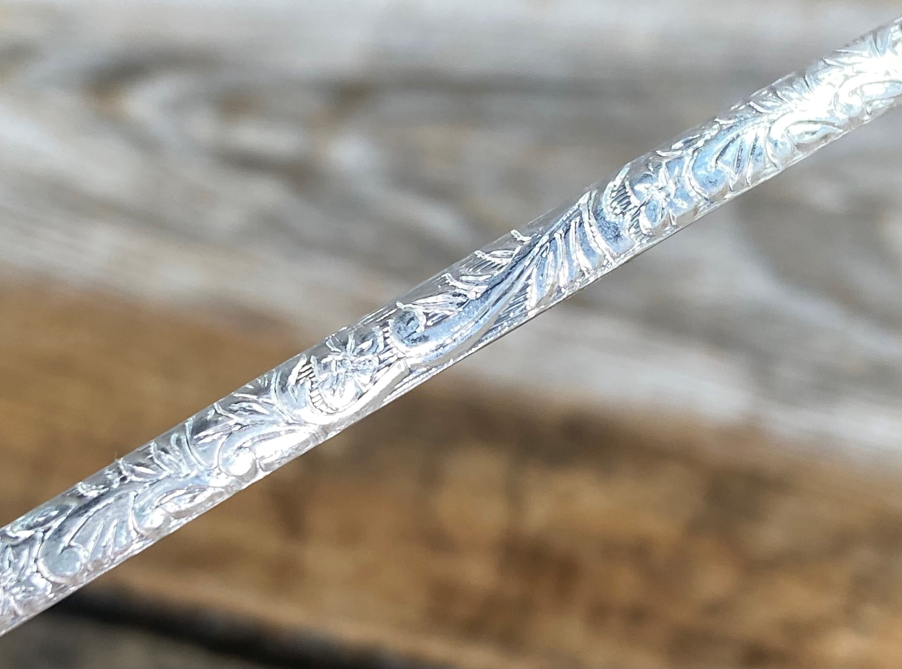 Pattern Wire Sterling Silver 4.1x1.4mm (SPW02)