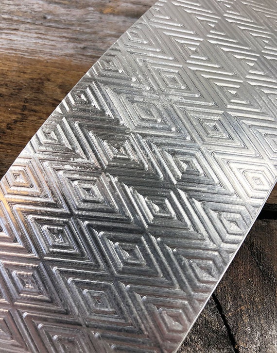 Patterned Sterling Silver Sheet Triangle Herringbone 2 x 6 choose 18 thru 24ga SSP42XX