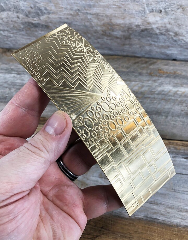 Patterned Brass Sheet multi-pattern 2 X - Etsy