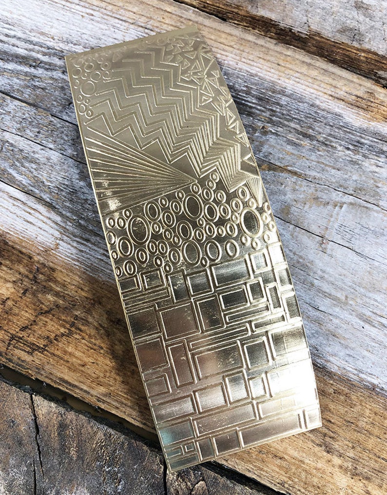 Patterned Brass Sheet multi-pattern 2 X - Etsy
