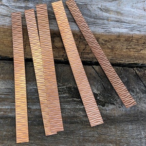 Pattern Copper Strips (Wave) 6&quot; x 1/2&quot; 24ga  (CSP337)