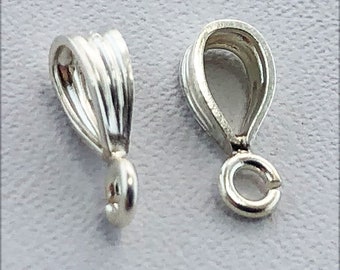 Sterling Silver Bail with Loop 2.7 x 5.7mm (Pkg of 4) (910S-36)