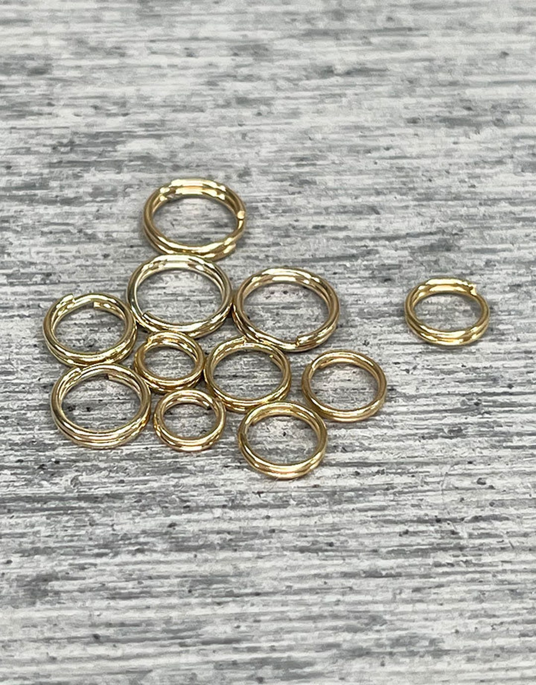 Round Split Ring 14KY Gold (901) **choose Size** - Etsy