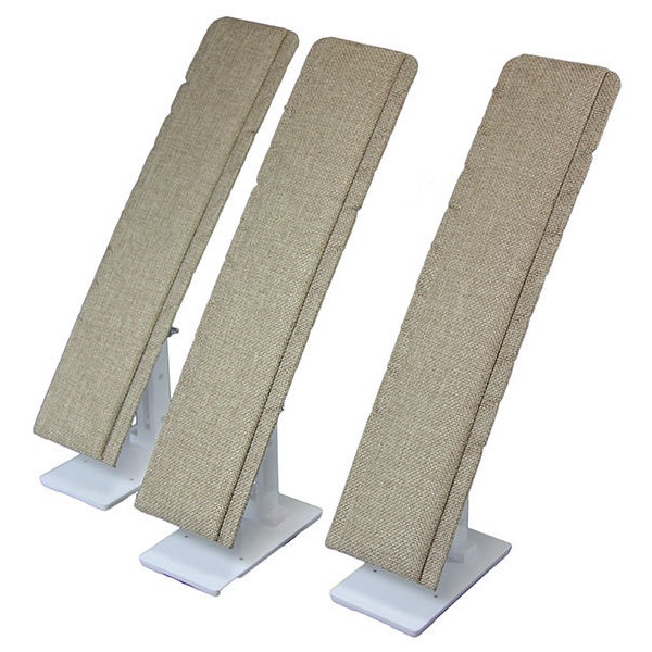 thumbnail image 2 of Burlap Necklace Display Easel Stands (6 Pack) – 13.5" H – Saga Display 2 of 3