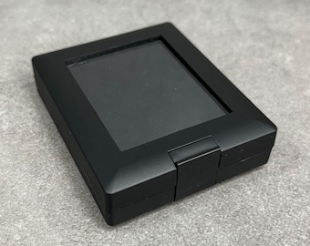 Glass Top Gemstone Display Black Plastic (DST1001)