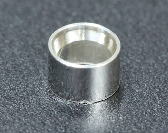 Sterling Silver Bezel Tube Settings (511S-XX) Choose Size