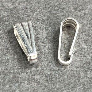 Sterling Silver Clip On Bail 3.0mm Opening 10.5mm Height (Pkg of 5) (910S-13)